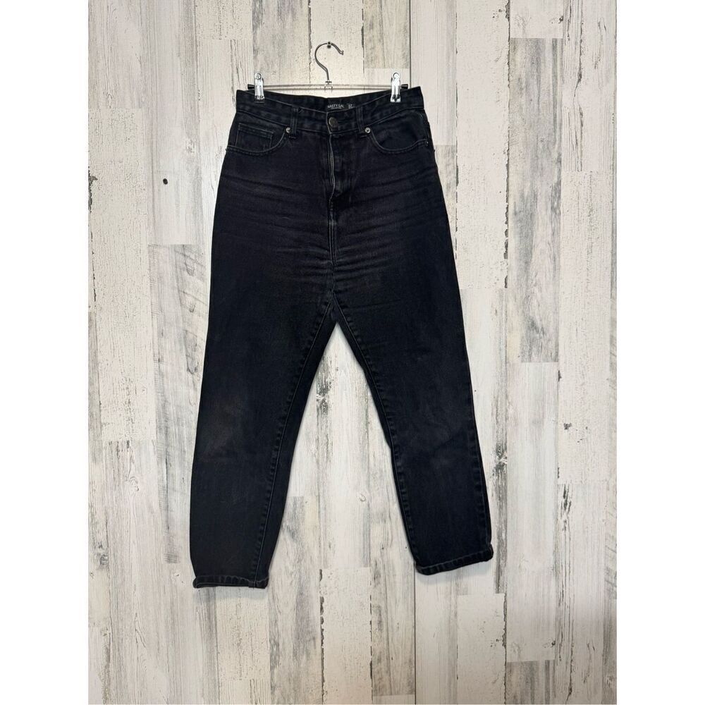 Nasty Gal collection black mom super high rise jeans size 6